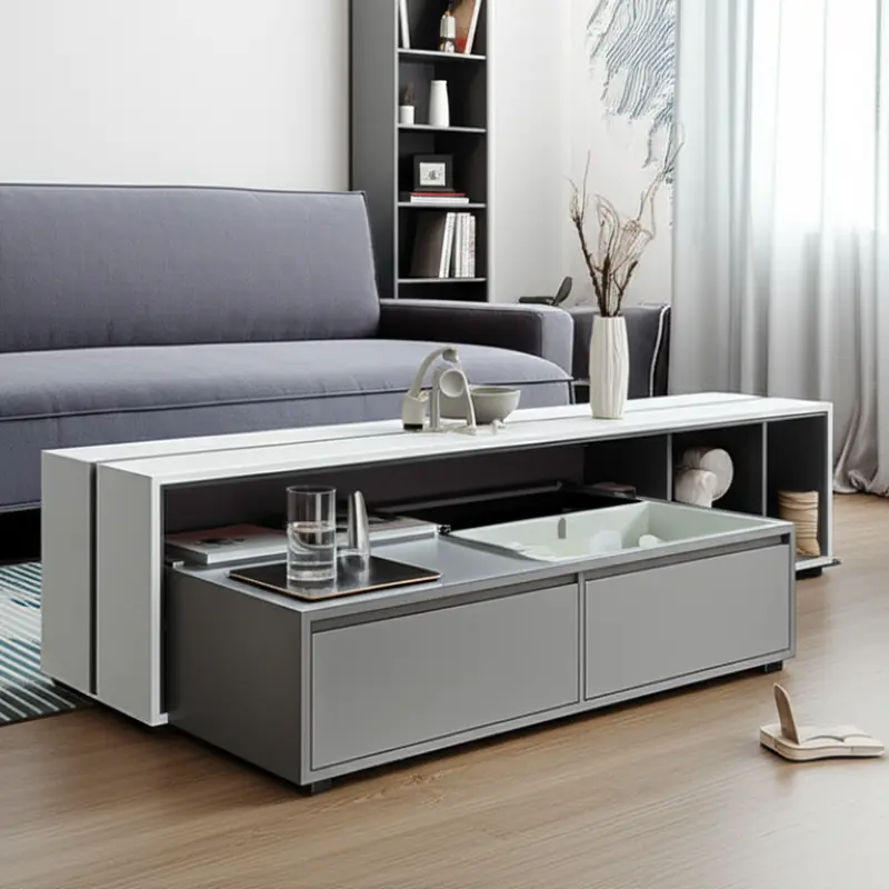 Light colors and a feature wall create a spacious and inviting ambiance in small living spaces.