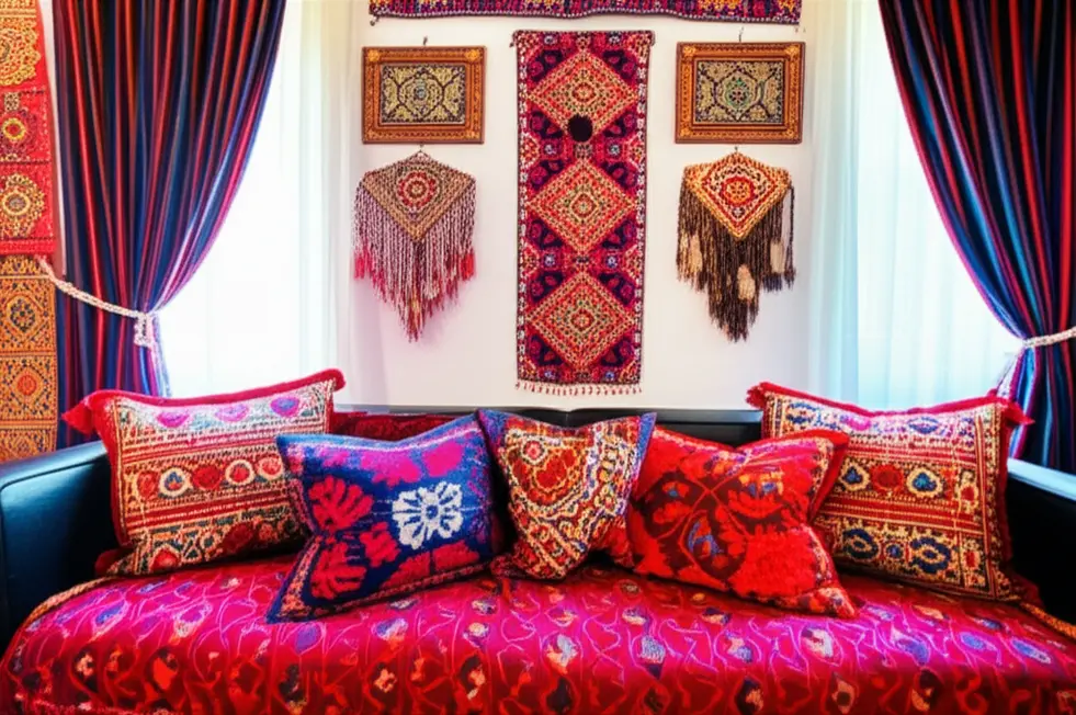 Versatile embroidered home décor items enhance modern interiors with style and personalization.