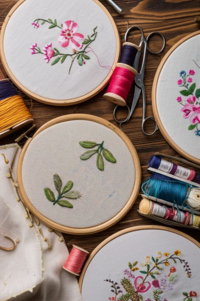 Versatile embroidered home décor items enhance modern interiors with style and personalization.